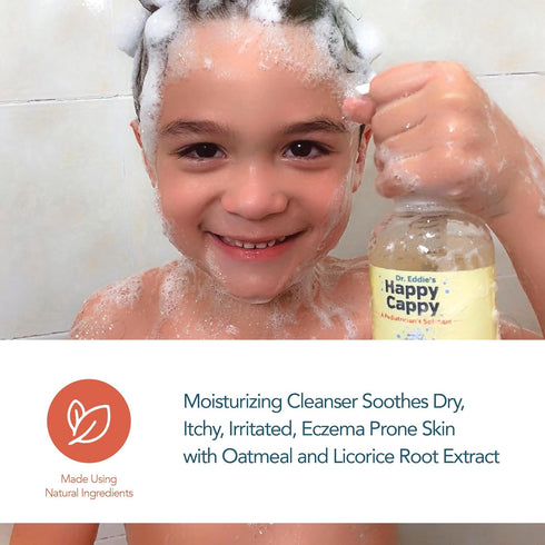 Happy Cappy Baby Shampoo and Body Wash - Shampoo & Body Wash for Eczema-Prone Skin, For Infants, Toddlers, & Kids, Reduces Itching and Redness, De...