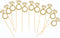 50 Pack Cupcake Toppers Gold Glitter Mini Diamond Ring Cakes Toppers for Marriage Engagement Anniversary Birthday Valentines Party Cake Decor...