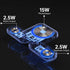 3 in 1 Wireless Charging Station for Apple Multiple Devices, Wireless Charger Foldable Wireless Magsafe Charger for iPhone 15 14 13 12 11, for iWa...