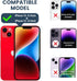 Goton for iPhone 14 & iPhone 13 Case with Screen Protector - Slide Camera Cover Phone Case with Ring Stand, Heavy Duty Military Grade Shockproof R...