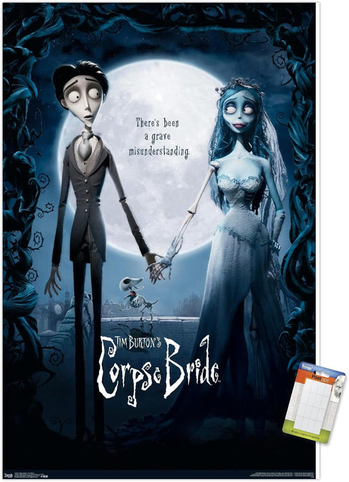 Trends International Tim Burton's The Corpse Bride - One Sheet Wall Poster, 22.375" x 34", Premium Poster & Mount Bundle...