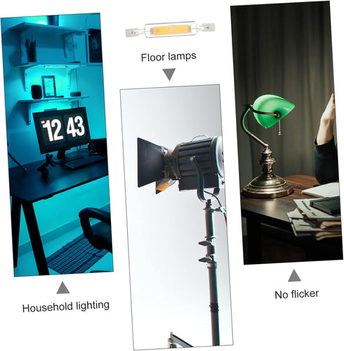 Uonlytech Horizontal Double-Ended Double Ended Led Tube Wiring Led Lightbulb Led Light Bulbs 12v Led Flood Light Glass Tube Halogen Equivalent R7s...