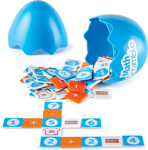 Learning Resources Math Scramble Game,Educational Games for Kids, Math Games for Kids, Early Math Skills, Addition and Subtraction Games, 87 piece...