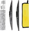 (Set of 2) HODEE Replacement For Chevrolet Chevy Trax 2013-2020 GMC Acadia 2017-2021 Jeep compass 2007-2016, Rear Wiper Blade Kit Set,Rear Wiper A...