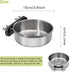 2 Pcs Small Bird Feeding Dish Cups,Parrot Food Bowl Cage with Clamp Holder Stainless Steel,Birdcage Coop Water Feeder for Cockatiel Parakeet Macaw...
