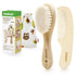 haakaa Baby Hair Brush and Comb Set for Newborns & Toddlers, Natural Hair Comb Wooden Comb Perfect Baby Shower and Registry Gift - Ideal for Cradl...