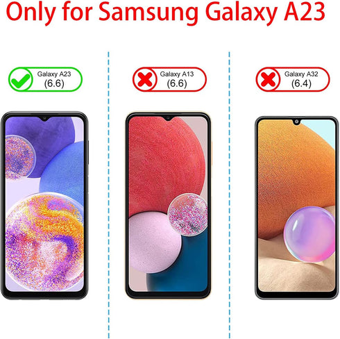 2 Pack Anti-Spy Tempered Glass Screen Protector for Samsung Galaxy A23 5G/4G, 9H Hardness, Bubble Free, Touch Sensitive, 20mm x 20mm...