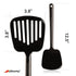 Spatula Turner Set of 2 for Cooking. Great for nonstick cookware. Ideal for Flipping Egg, Pancake and more. Made in USA (Black)...
