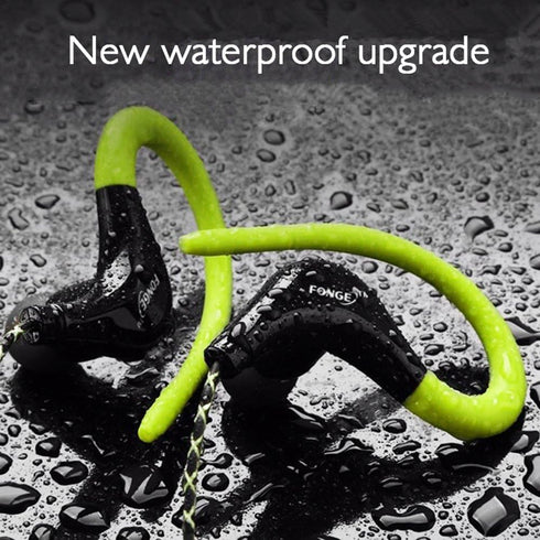 Docooler Wired in-Ear Waterproof Earphones Ear Hook Earbuds Stereo Super Bass Headphones Sport Headset with Mic Green...
