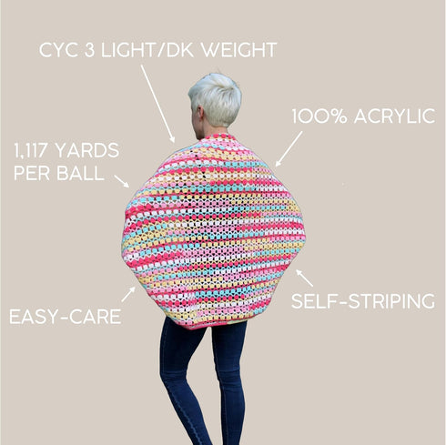 Lion Brand Yarn Ice Cream Big Scoop Yarn, Tutti Frutti...