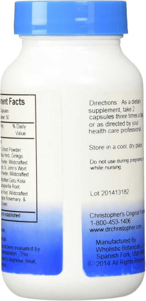 Christopher's Original Formulas MindTrac Formula, Natural Mood Support & Memory Supplements 100 Caps...