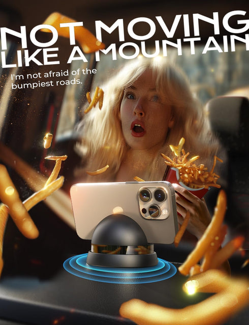 LISEN Car Phone Holder Mount Dashboard,360° Rotatable Dashboard Cell Phone Holder,Multifunctional Phone Mount for Car,Car Phone Mount iPhone Compa...