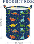 19.7 Inch Dinosaur Round Kids Laundry Clothes Hamper Dino Laundry Basket with Handles,Baby Toys Storage Organizer Bins Laundry Gift Basket for Boy...