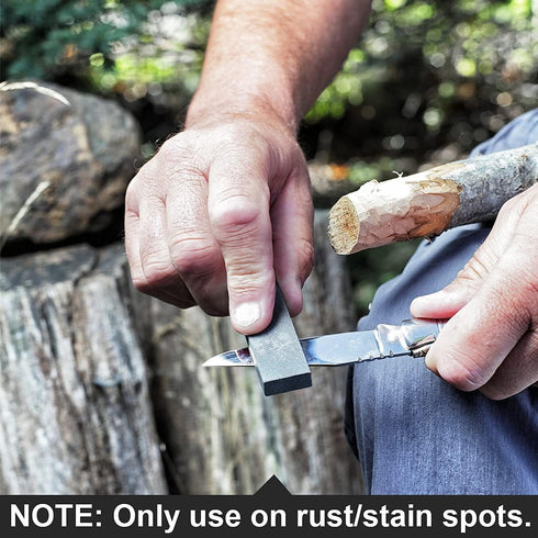 Knife Oil Rust Eraser Kit, Extra Large Rust Remover for Knives, Sword Maintenance Oil (3.4 oz) for Carbon Steel Blade, Cleaning, Protection And Lu...