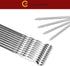 Kabob Skewers 14" Stainless Steel Long BBQ Barbecue Skewers, Flat Metal Kebob Sticks Wide Reusable Grilling Skewers for Meat Chicken, Set of 12pcs...