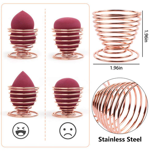 1 Pc Beauty Sponge Blender Holders Makeup Sponge Drying Stand Beauty Sponge Holder Storage Rack Egg Powder Puff Display Stand Sponge Storage, Rose...