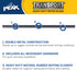 PEAK Transport 15” Heavy Duty Flat Windshield Wiper Blade, Durable Metal Wiper Blade Replacement for Trucks, RV's and Buses...