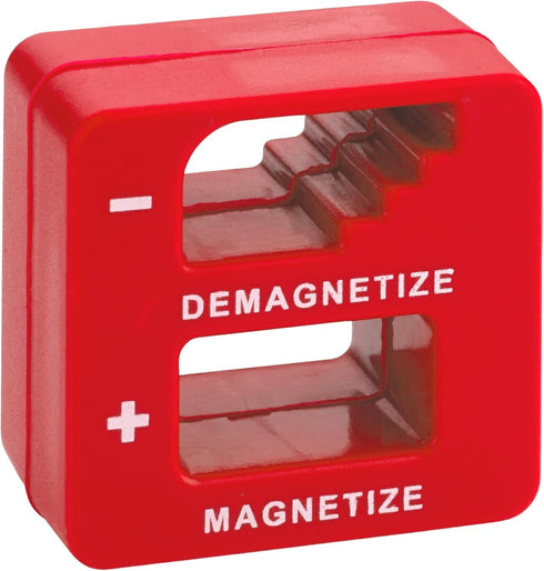 Demagnetizer and Magnetizer - Red - for Screwdrivers Tips, Bits, and Small Tools, Large or Big Screws, Drills, Drill Bits, Sockets, Nuts, Bolts, N...