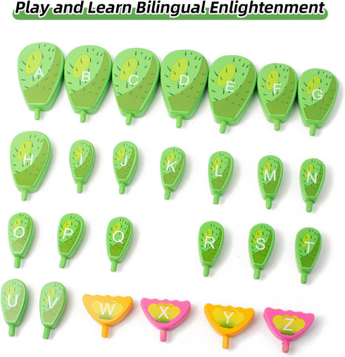 Montessori Toys Balancing Cactus Toy Fun Educational Activities for Toddlers 3+ Montessori Stacking Puzzles Portable Toy Letter Puzzle Toys Fine M...