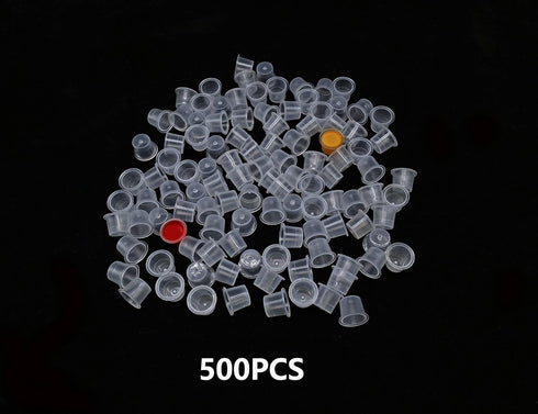 Pigment Ink Caps Cups,500Pcs Disposable Watercolor Ink Cups Caps,Small Size Ink Caps Cups for Pigment Ink Machine Kits Supplies, Size 9mm (S)...