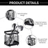 Stainless Steel Utensil Drying Rack, Silverware Drying Basket Basket Draining Basket Kitchen Dish Drainer Dish Drying Rack(S-Black)...