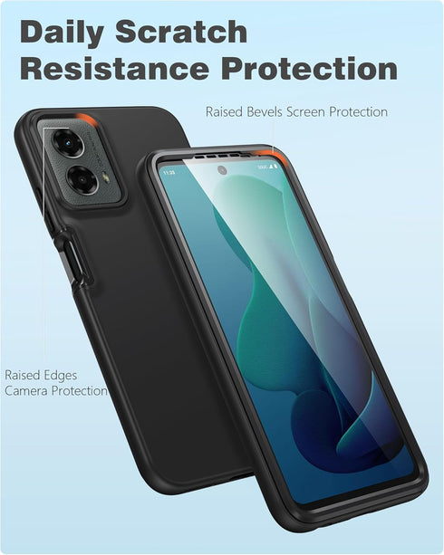 FNTCASE for Motorola Moto G-5G-2024 Case: Phone Case with Built-in Screen Protector Protective Silicone Cell Phone Cover Rugged Shockproof Full Bo...