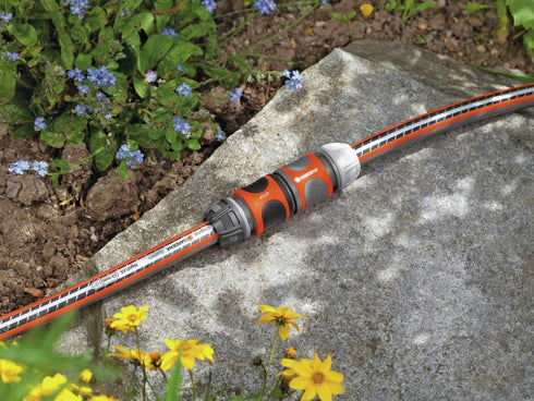 GARDENA coupling, connection piece for secure hose connection, connection of two hoses for extension, to the transition from 13 mm (1/2) to 13 mm ...