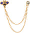 Knighthood Enamel Bee with Hanging Chain Brooch/Collar Pin/Lapel Pins Golden...
