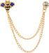 Knighthood Enamel Bee with Hanging Chain Brooch/Collar Pin/Lapel Pins Golden...