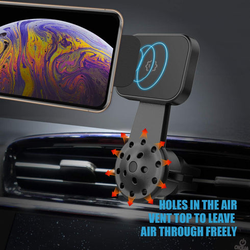 WixGear Magnetic Mount, Universal Air Vent Twist Hole Magnetic Phone Holder for Car, for All Cell Phones with Fast Swift-Snap Technology, Will Not...