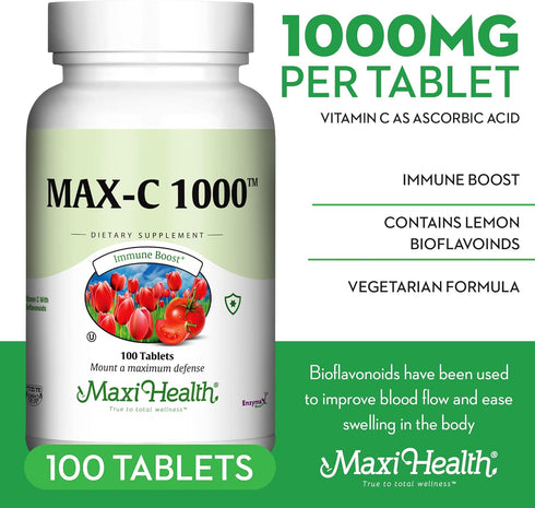 1000 mg Vitamin C - 1000mg Tablets Ultra High Absorption Formula - Gluten Free Kosher Dietary Non GMO Vitamin C Supplement for Immune Support - VI...
