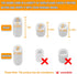 AMI PARTS Universal White Control Knobs with 12 Adapters 4-Pack Universal Knobs for Oven/Stove/Range