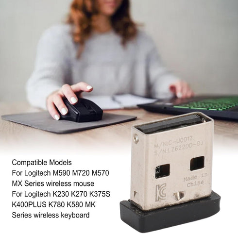 USB Receiver for M590 M720 M570 MX Series Mouse, 2.4G USB Dongle Mouse Receiver Adapter for K230 K270 K375S K400PLUS K780 K580 MK Series Keyboard...