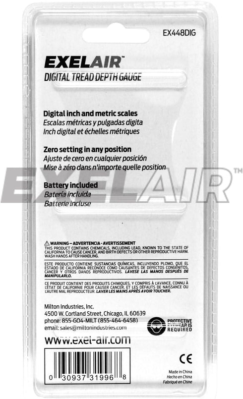 Milton Industries EXELAIR by Milton (EX448DIG) Digital Tire Tread Depth Gauge...