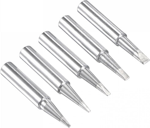 uxcell Lead-free Soldering Iron Tip Flat Edge 0.8D+1.2D+1.6D+2.4D+3.2D 4mmx41mm Replacements for Soldering Station 5Pcs...