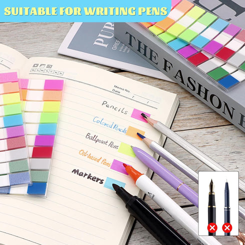Book Tabs Pastel 1400 PCS Sticky Tabs,Transparent 7 Pads Annotation Post Note Book Flags Page Markers Index Tabs 2024 Planner Relocatable Clear St...