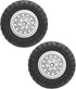 55mm/2.2in 1/10 Scale Rubber Tires & Wheel Rims AntiSkid Fit for D12 Model Parts (Silver S)...
