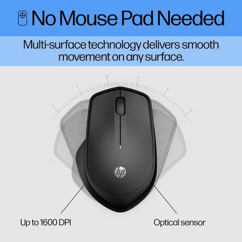 HP Wireless Silent 280M Mouse - Ergonomic Right-Handed Design, 18 Month Battery Life, and 2.4GHz Reliable Connection - Works for Computers and Lap...