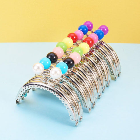 PH PandaHall 10 Color Purse Frame Bag Kiss Clasp Lock 3.3" Metal Arch Frame Coin Purse Tow Ball Kiss Clasp Clutch Frames Purse for Purse Making DI...