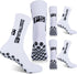 3 Pairs Non Slip Sport Soccer Socks Anti Slip Football Socks Unisex Athletic Sports Socks with Rubber Dots Breathable Basketball Socks for Footbal...