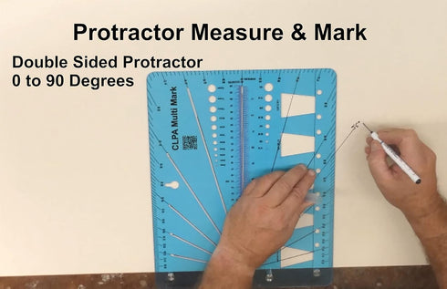 Multi Mark Tool - Can be a square, angle marker, protractor, centreline scribe, circle scribe, ruler and offset scribe, large circle centre finder...