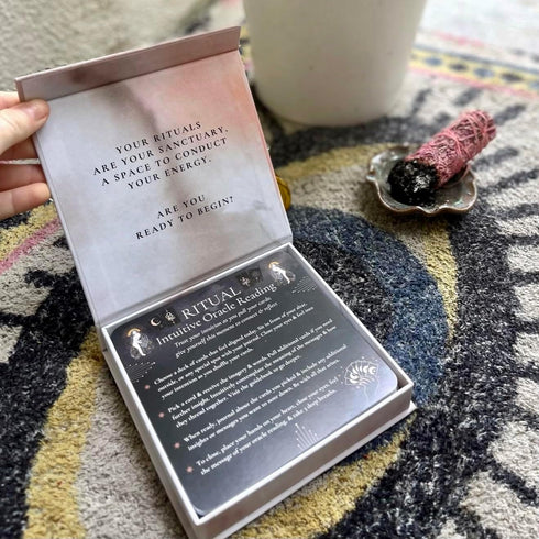 I AM THE RITUAL: Eco-Printed Premium Oracle Set - 33 Card Deck for Self-Healing Affirmations, Inspirational Morning and Evening Rituals, Personal ...
