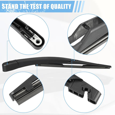 ACROPIX Rear Windshield Wiper Blade Arm Replacement Set OEM Quality Fit for Ford Fiesta MK6 2008-2019 - Pack of 2...