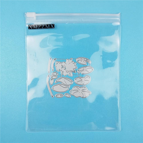 Patchwork Lotus Flowers Metal Cutting Dies for Card Making, Paper Embossing Die Cuts Kit Templates, Storage Pockets Supplies, Photo Frame Album DI...