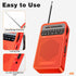 Portable Radio AM FM, Goodes Transistor Radio with Loud Speaker, Headphone Jack, 2AA Battery Operated Radio for Long Range Reception, Pocket Radio...