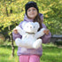 Fluffy White Teddy Bear Stuffed Animals Plush Toys with lattice Tie for Kids Babies Birthday Bedtime, 12 inches...