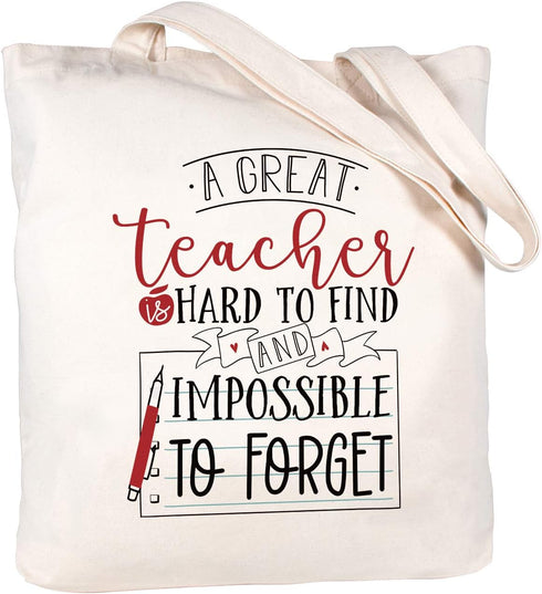 CARAKNOTS Teacher Gifts Teacher Appreciation Gifts for Women Tote Bag for Valentines Day Graduation Thank You End of Year Christmas Retirement Cot...