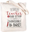 CARAKNOTS Teacher Gifts Teacher Appreciation Gifts for Women Tote Bag for Valentines Day Graduation Thank You End of Year Christmas Retirement Cot...
