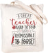 CARAKNOTS Teacher Gifts Teacher Appreciation Gifts for Women Tote Bag for Valentines Day Graduation Thank You End of Year Christmas Retirement Cot...