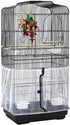 Beautyflier Bird Cage Seed Cather, Adjustable Birdcage Net Cover Skirt Guard Birdcage Nylon Mesh Netting for Parrot Parakeet Macaw Round Square Ca...